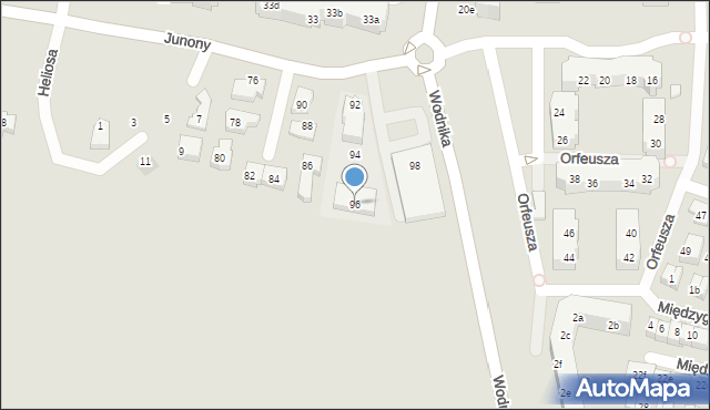 Gdańsk, Junony, 96, mapa Gdańska