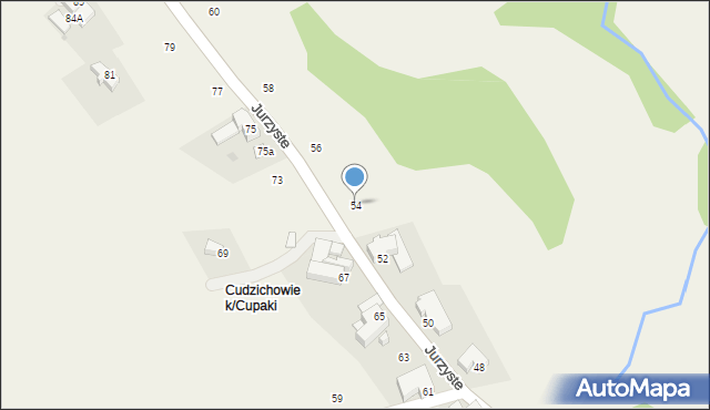 Gliczarów Górny, Jurzyste, 54, mapa Gliczarów Górny