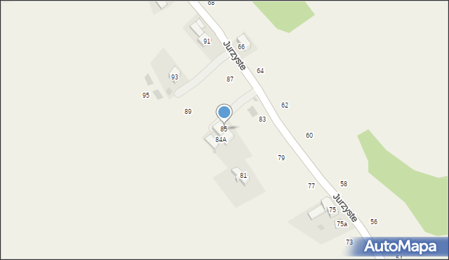 Gliczarów Górny, Jurzyste, 85, mapa Gliczarów Górny