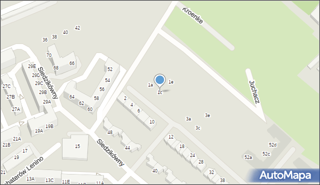 Gorzów Wielkopolski, Juchacz Marii, 1c, mapa Gorzów Wielkopolski