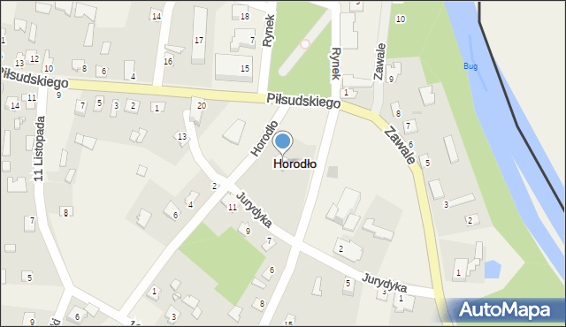 Horodło, Jurydyka, 4, mapa Horodło