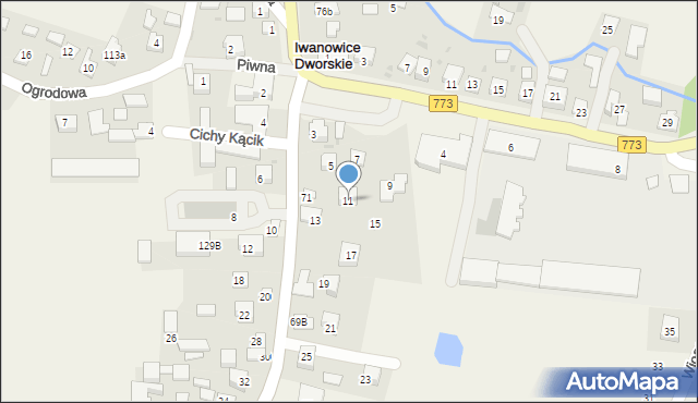 Iwanowice Dworskie, Jurajska, 11, mapa Iwanowice Dworskie