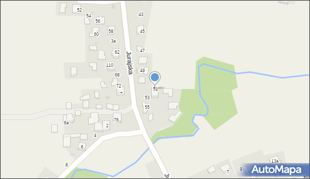Iwanowice Dworskie, Jurajska, 51, mapa Iwanowice Dworskie