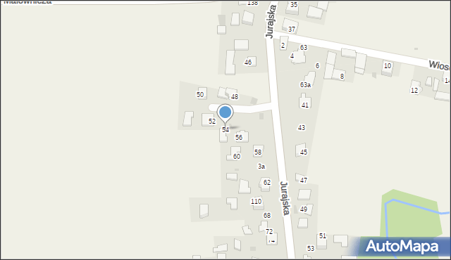 Iwanowice Dworskie, Jurajska, 54, mapa Iwanowice Dworskie