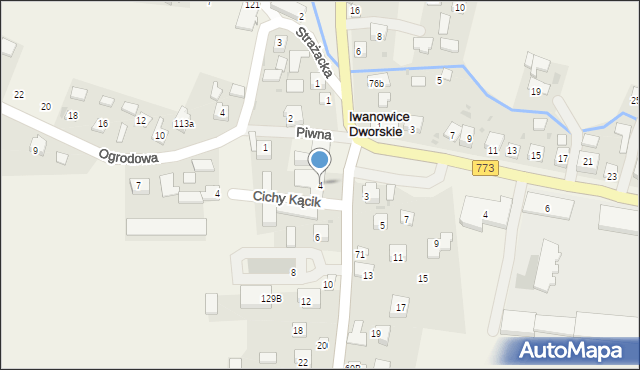 Iwanowice Włościańskie, Jurajska, 4, mapa Iwanowice Włościańskie