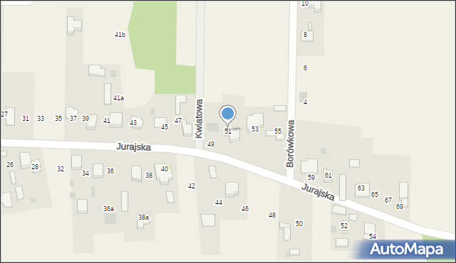 Jaskrów, Jurajska, 51, mapa Jaskrów