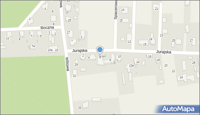 Jaskrów, Jurajska, 6, mapa Jaskrów