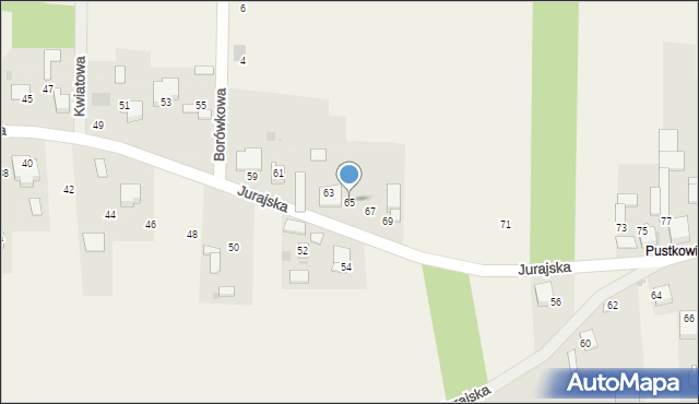 Jaskrów, Jurajska, 65, mapa Jaskrów