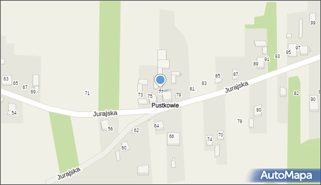 Jaskrów, Jurajska, 77, mapa Jaskrów