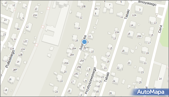 Jelenia Góra, Juszczaka Franciszka, 15, mapa Jelenia Góra