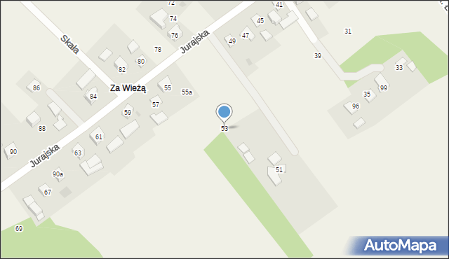 Jerzmanowice, Jurajska, 53, mapa Jerzmanowice