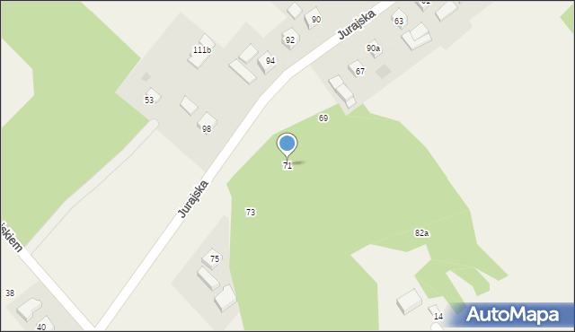 Jerzmanowice, Jurajska, 71, mapa Jerzmanowice