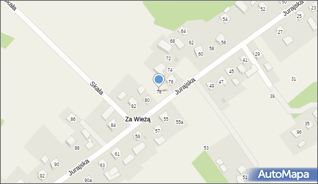 Jerzmanowice, Jurajska, 78, mapa Jerzmanowice