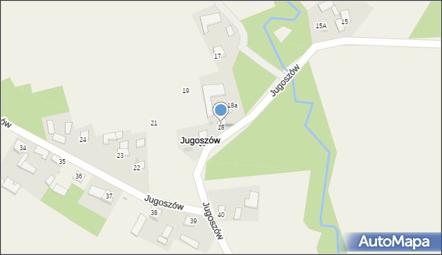 Jugoszów, Jugoszów, 18, mapa Jugoszów
