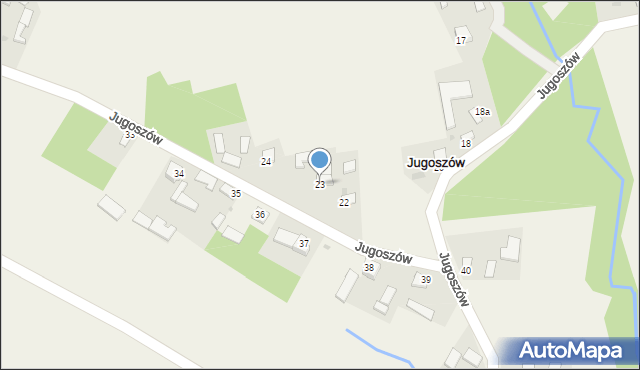 Jugoszów, Jugoszów, 23, mapa Jugoszów