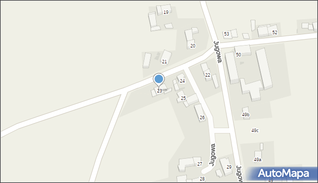 Jugowa, Jugowa, 23, mapa Jugowa