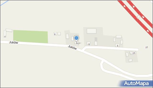 Juków, Juków, 7, mapa Juków