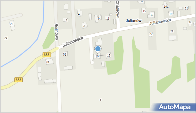 Julianów, Julianowska, 8, mapa Julianów