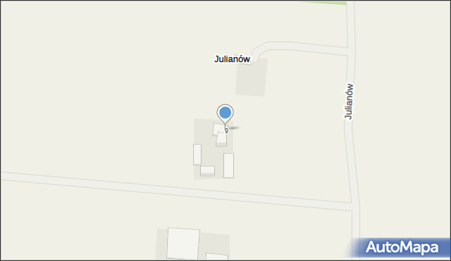 Julianów, Julianów, 9, mapa Julianów