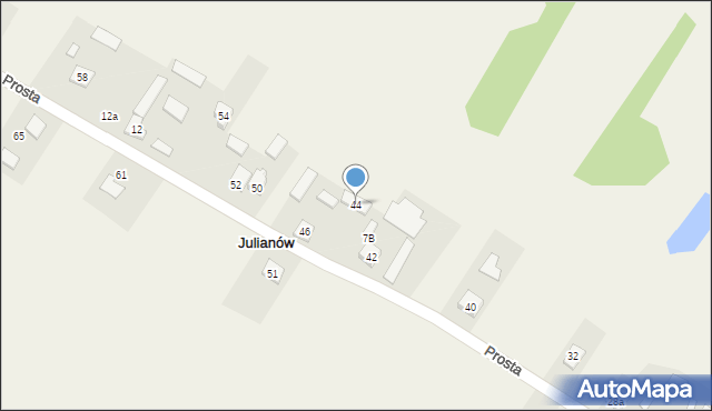 Julianów, Julianów, 44, mapa Julianów