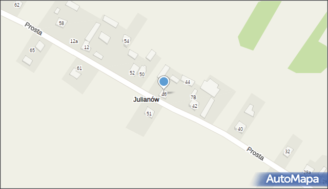 Julianów, Julianów, 46, mapa Julianów