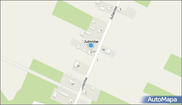 Julianów, Julianów, 4, mapa Julianów