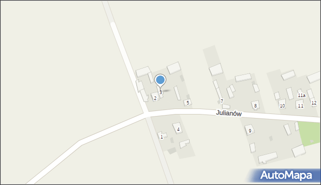 Julianów, Julianów, 3, mapa Julianów