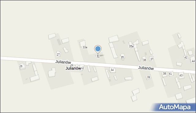 Julianów, Julianów, 31, mapa Julianów