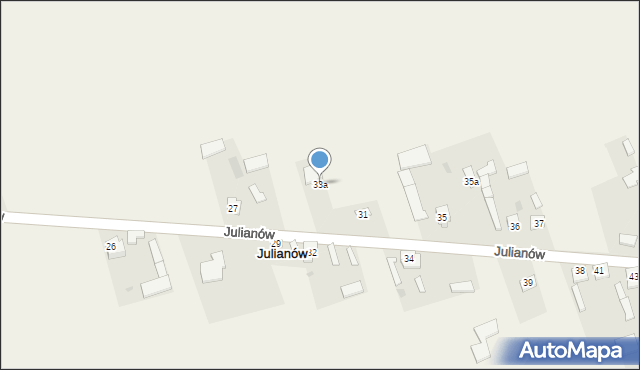 Julianów, Julianów, 33a, mapa Julianów