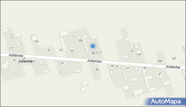 Julianów, Julianów, 36, mapa Julianów