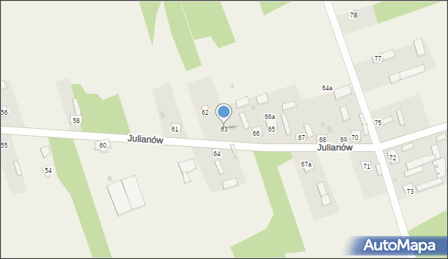 Julianów, Julianów, 63, mapa Julianów