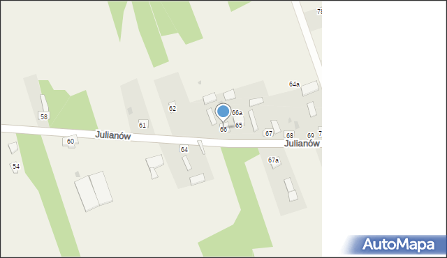 Julianów, Julianów, 66, mapa Julianów