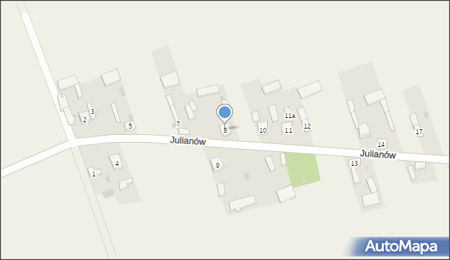 Julianów, Julianów, 8, mapa Julianów