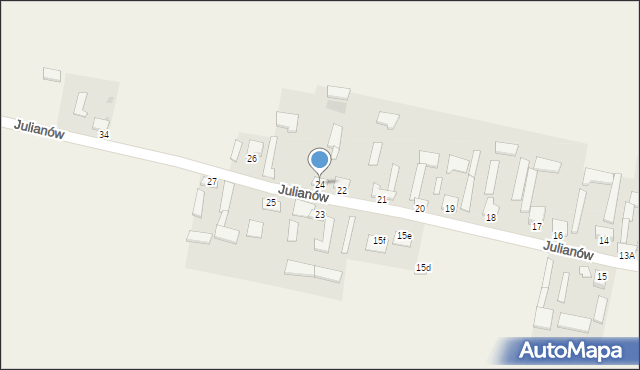 Julianów, Julianów, 24, mapa Julianów