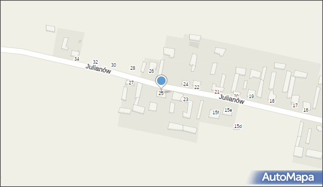 Julianów, Julianów, 25, mapa Julianów