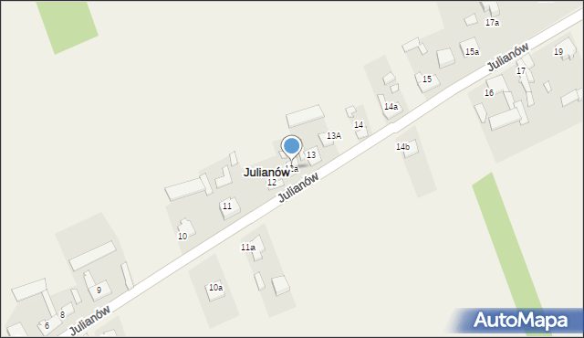 Julianów, Julianów, 12a, mapa Julianów