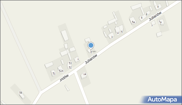 Julianów, Julianów, 2, mapa Julianów