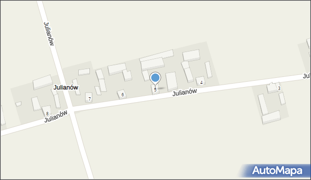 Julianów, Julianów, 5, mapa Julianów