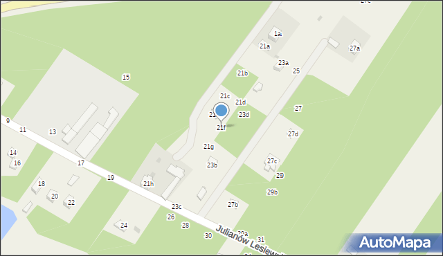 Julianów Lesiewski, Julianów Lesiewski, 21f, mapa Julianów Lesiewski