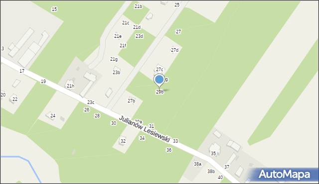 Julianów Lesiewski, Julianów Lesiewski, 29b, mapa Julianów Lesiewski