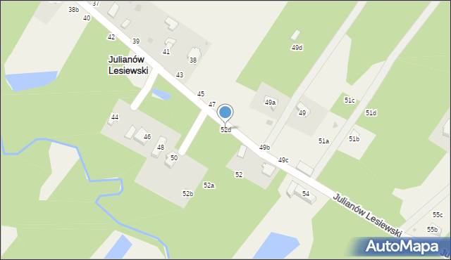 Julianów Lesiewski, Julianów Lesiewski, 52d, mapa Julianów Lesiewski