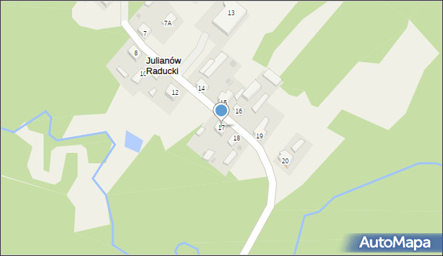Julianów Raducki, Julianów Raducki, 17, mapa Julianów Raducki