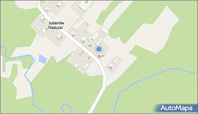 Julianów Raducki, Julianów Raducki, 19, mapa Julianów Raducki