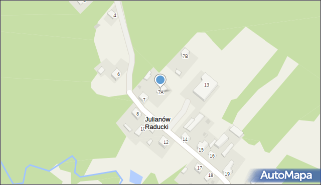 Julianów Raducki, Julianów Raducki, 7A, mapa Julianów Raducki