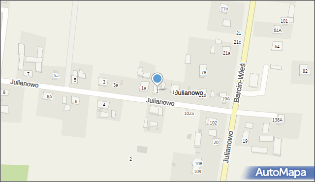 Julianowo, Julianowo, 1, mapa Julianowo