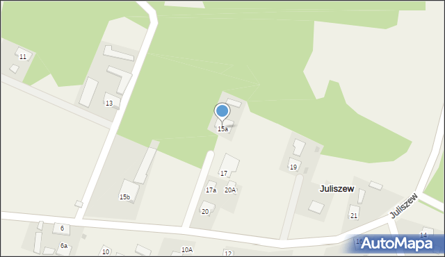 Juliszew, Juliszew, 15a, mapa Juliszew