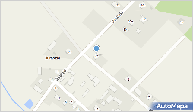 Juraszki, Juraszki, 26, mapa Juraszki