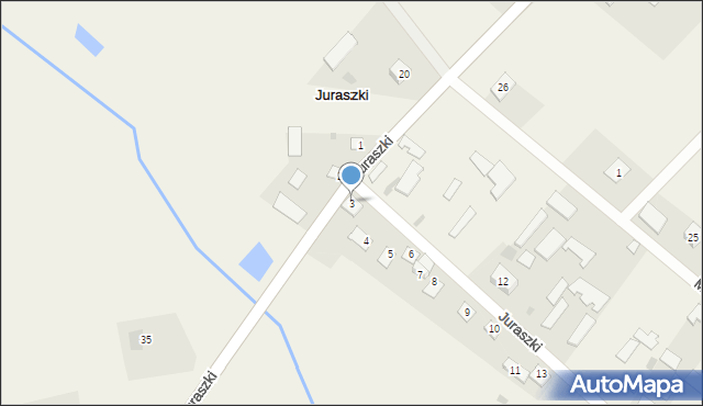 Juraszki, Juraszki, 3, mapa Juraszki