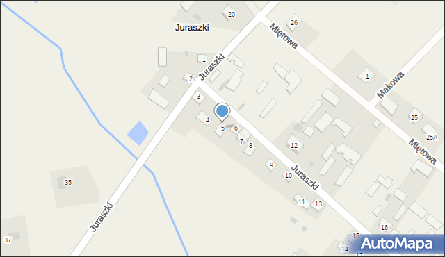 Juraszki, Juraszki, 5, mapa Juraszki