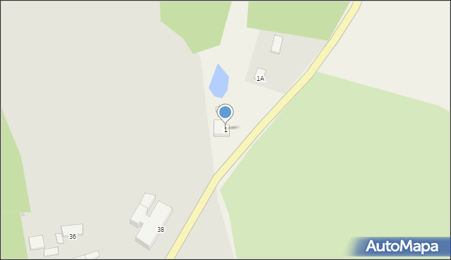 Jurecki Młyn, Jurecki Młyn, 1, mapa Jurecki Młyn